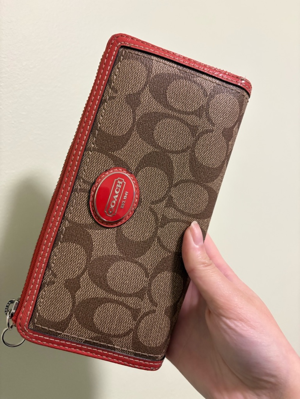 Vintage Signature Coach Long Wallet